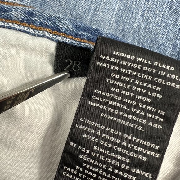 J Brand Jeans Women's 28 Tate Boyfriend Senska Destruct Blue Distressed Denim - Picture 8 of 16